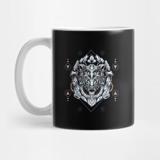 Mecha Wolf Sacred Geometry Mug